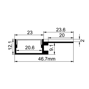 Extrusión de aluminio ES-4712