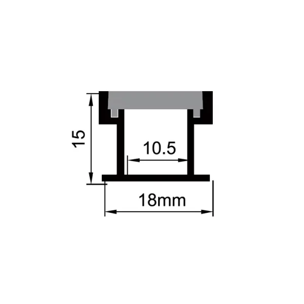 Aluminium profiel voor led licht strip ES-1814