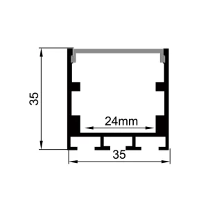 Profil de aluminiu pentru benzi de lumină LED ES-3535D