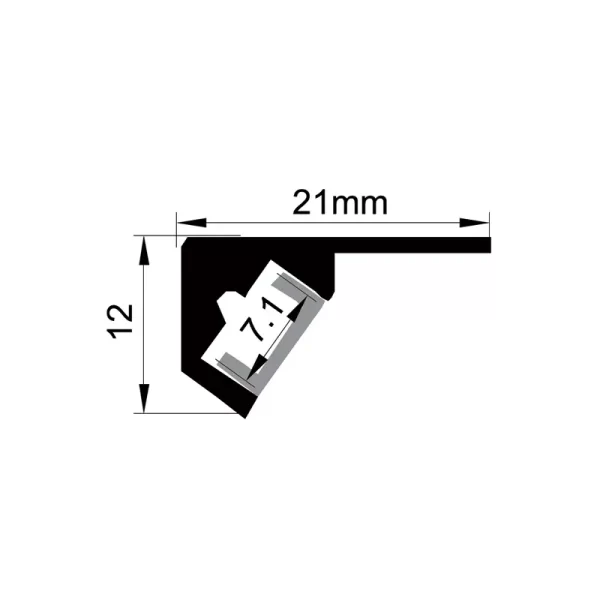 Armario de Superficie de Aluminio Perfil Led ES-2112