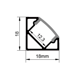 LED-strip-kanaler i aluminium ES-1919D