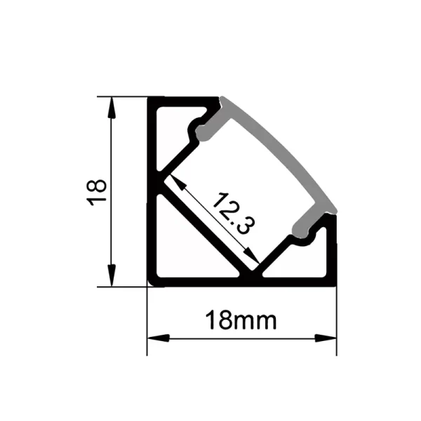 Canali per strisce LED in alluminio ES-1919D