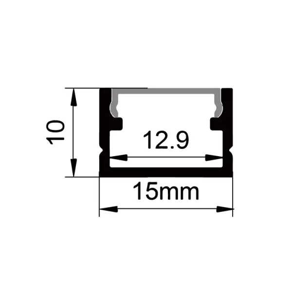 Monteringsskinner i aluminium ES-1510