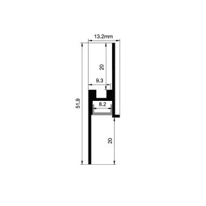 Böjbara och flexibla kanaler för LED-remsor ES-5213LR