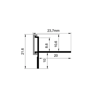 Biegsamer LED-Streifen aus Aluminiumprofil ES-2422LR