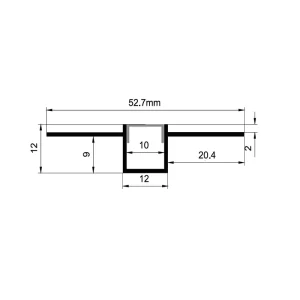 Böjbar LED-remsa Aluminiumprofil ES-5412UD