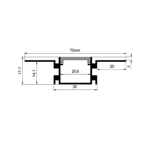 Bendable LED Strip Aluminium Profile ES-7030UD