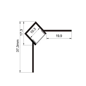 Buigbaar gekarteld aluminium profiel ES-3838BS