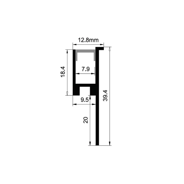 Bendable Serrated Aluminum Profile ES-4013LR