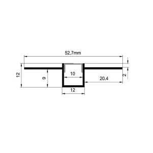 Böjbar Slimmad Aluminium LED-Profil Ytmonterad ES-5412LR