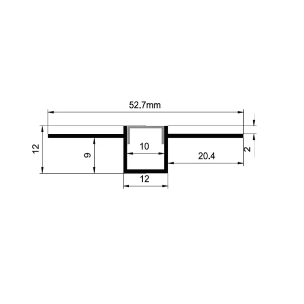 Biegsames, schlankes Aluminium-LED-Profil für Aufbaumontage ES-5412LR