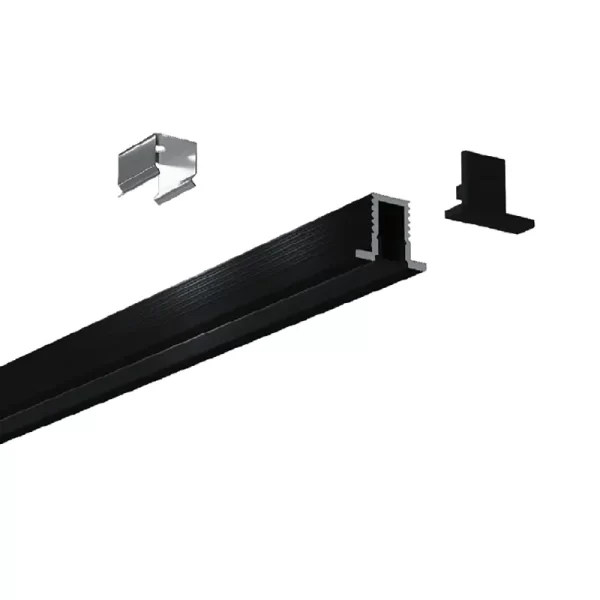 Canal LED de aluminio negro ES-0814