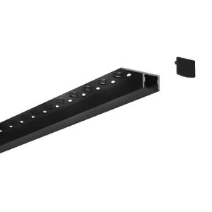 Canal de LED em alumínio preto ES-3811