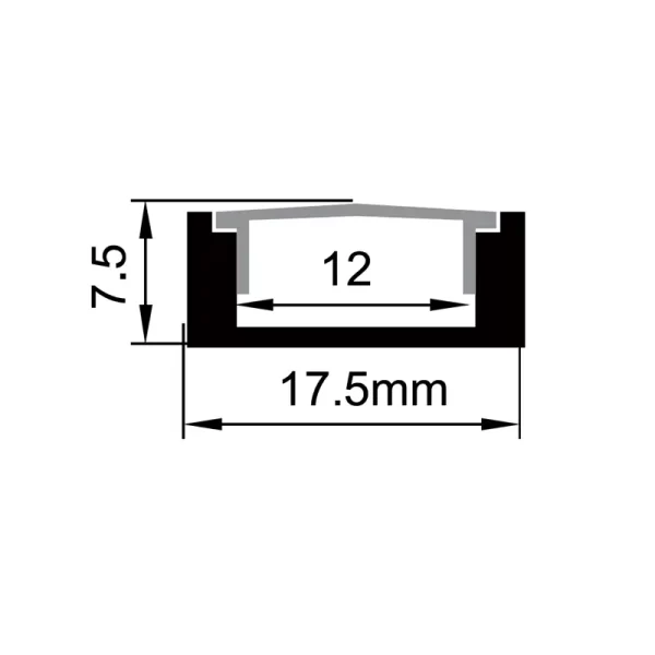 Cabinet Light Diffuser Channel Series ES-1707B