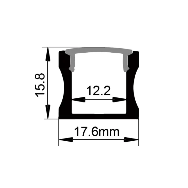 Extrusão de alumínio LED ES-1715