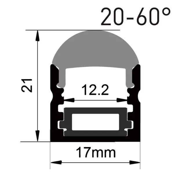 Estrusione di alluminio a LED ES-1715F