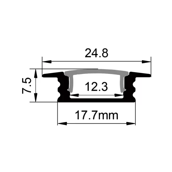 LED Aluminium Extrusion ES-2507