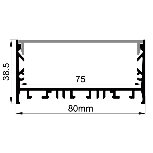 LED Aluminium Extrusion ES-8078