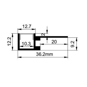 EXTRUSIONES LED ES-3612