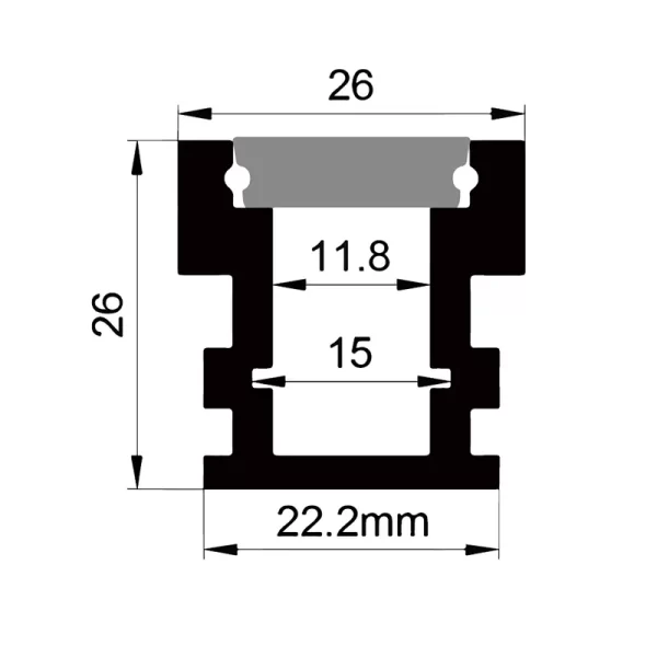 Profil de podea cu LED-uri ES-2626