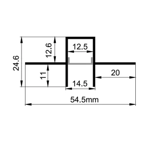 Perfis de luz de tira de montagem LED ES-5525