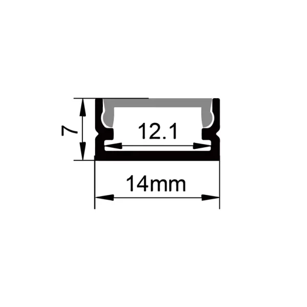 Fita LED Canal de perfil de alumínio ES-1407K