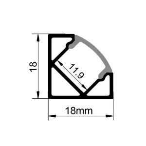 Tira de LED Canal de perfil de aluminio ES-1919C