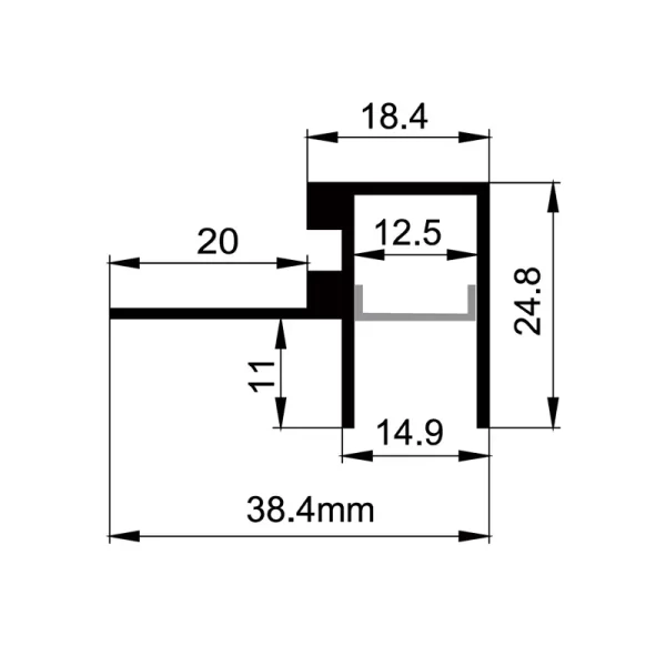 LED-strip aluminiumsprofilkanal ES-3825