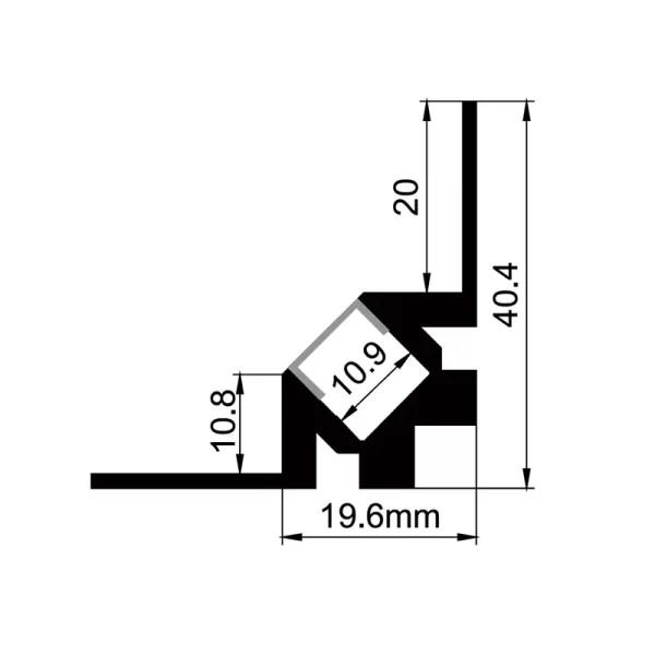 LED Strip Aluminium Profile Channel ES-4040B