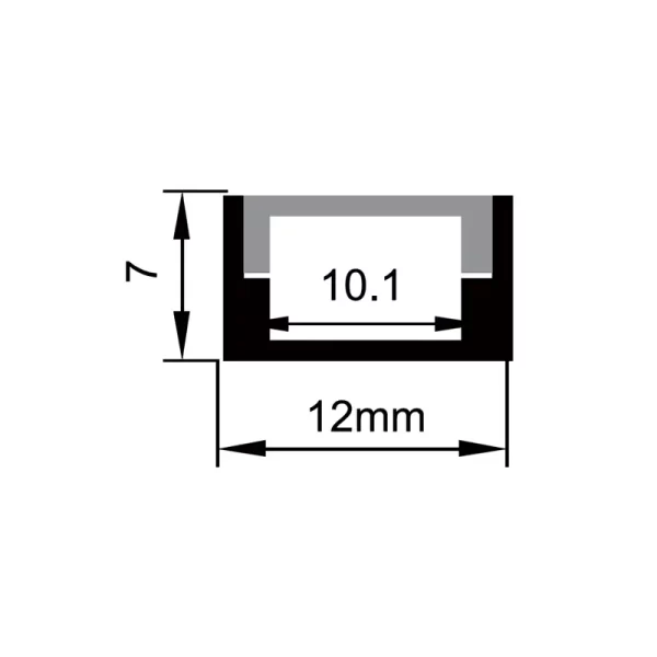 LED Strip Profiles Wall Series ES-1207