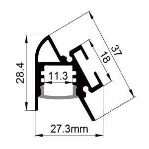 LED-Streifenprofile für die Wand Serie ES-2728