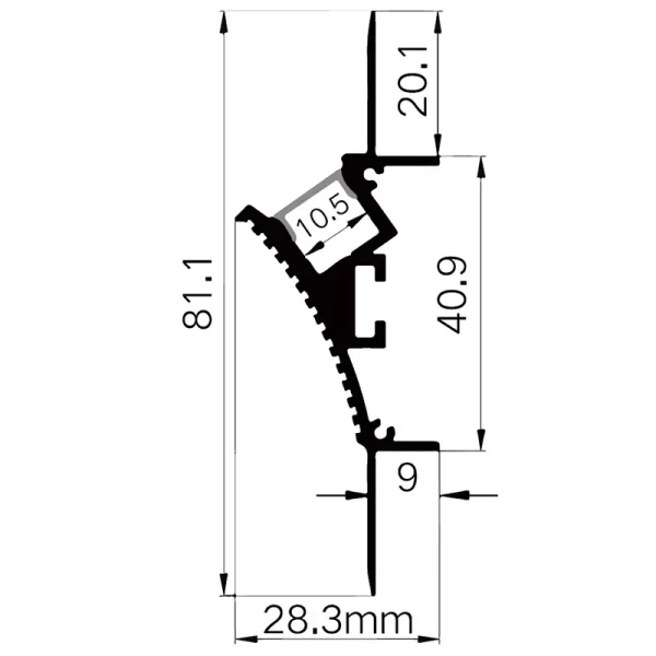 LED-strip profielen wand ES-2881