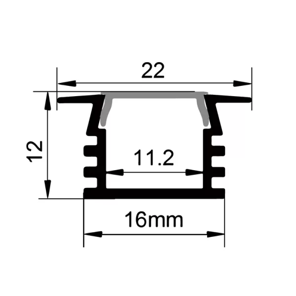 Profilés de bande LED ES-2212B