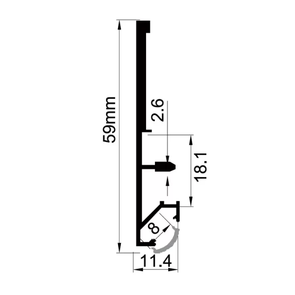 LED profile under kitchen cabinets ES-1159