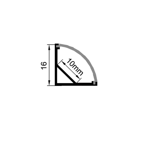 Led Strip Channel Schwarz ES-1616