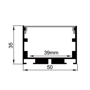 Led Strip Kanal Svart ES-5035