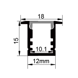 Mini canale di illuminazione LED in alluminio ES-1812K