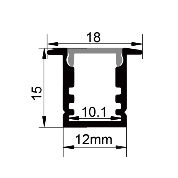 Mini Aluminium LED Verlichtingskanaal ES-1812K