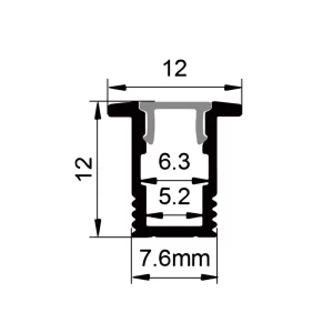 Mini läpphöjd LED-profil ES-0812