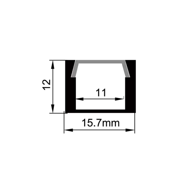 Mest populære Led aluminiumskanaler ES-1612