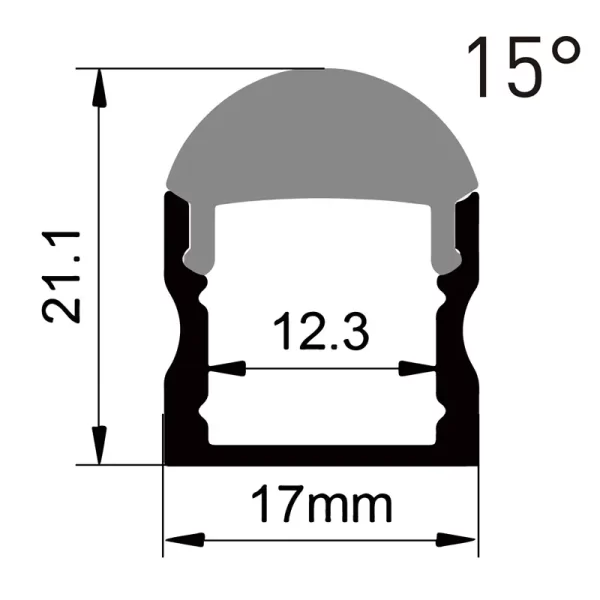 Beliebteste Led-Aluminium-Kanäle ES-1715C