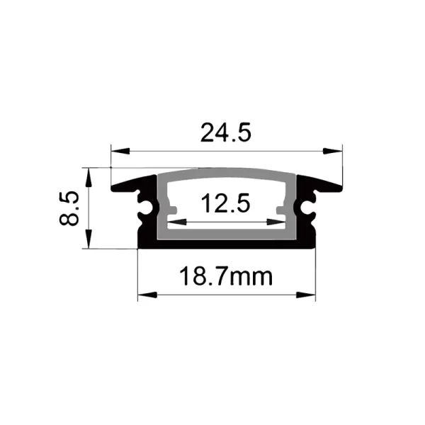 Canales de aluminio Led más populares ES-2507W