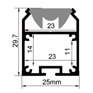 Mest populære Led aluminiumskanaler ES-2530E