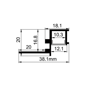 Most Popular Led Aluminum Channels ES-3820