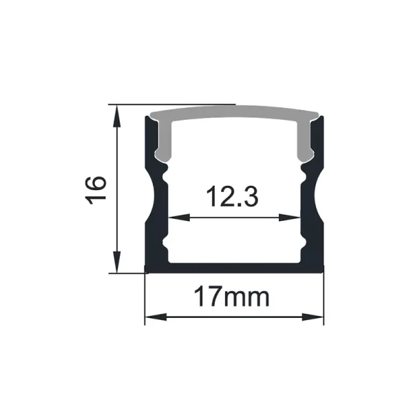 Canaux en aluminium led les plus populaires ES-1715B