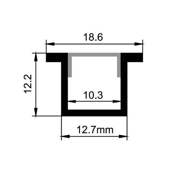 Outdoor LED Aluminum Extrusions ES-1212D