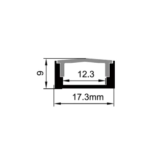 Utomhus LED Aluminiumprofiler ES-1707D