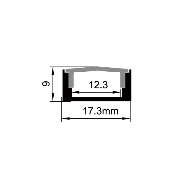 Extrusions LED en aluminium pour l'extérieur ES-1707D