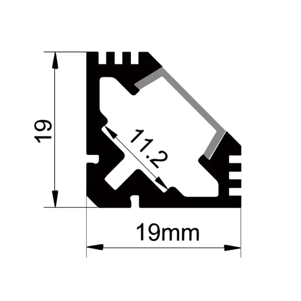 Utomhus LED Aluminiumprofiler ES-1919