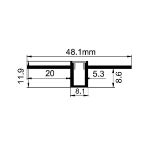 Utomhus LED Aluminiumprofiler ES-4812